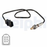 DELPHI ES2027012B1 - Calidad: OE EQUIVALENT<br>para artículo nr.: 90308A2<br>Longitud de cable [mm]: 580<br>Número de conductores: 4<br>Sonda lambda: térmico<br>Versión: GS<br>