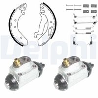 DELPHI KP858 - Lado de montaje: Eje trasero<br>Diámetro [mm]: 203<br>Ancho [mm]: 38<br>Sistema de frenos: LUCAS GIRLING<br>