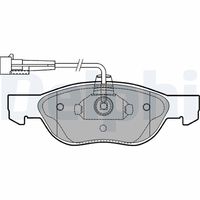 DELPHI LP1413 - Lado de montaje: Eje delantero<br>para el tipo de serie del modelo: 75 models<br>Homologación: E1 90R-01881/1080<br>Sistema de frenos: Continental<br>Artículo complementario / información complementaria 2: Chapa antichirridos<br>Artículo complementario/Información complementaria: sin accesorios<br>Material del forro de fricción: Low-Metallic<br>Contacto avisador de desgaste: con contacto avisador de desgaste<br>Ancho 1 [mm]: 151,6<br>Ancho 2 [mm]: 151,3<br>Altura 1 [mm]: 52<br>Altura 2 [mm]: 52<br>Espesor/grosor 1 [mm]: 17,1<br>Espesor/grosor 2 [mm]: 17,1<br>Número de WVA: 21930<br>Número de WVA: 21932<br>