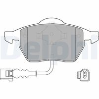 DELPHI LP1525 - Lado de montaje: Eje delantero<br>año construcción hasta: 04/2001<br>para el tipo de serie del modelo: T4 Sport<br>Código FMSI: D687-7434<br>Homologación: E1 90R-01881/1190<br>Sistema de frenos: Continental<br>Artículo complementario / información complementaria 2: Chapa antichirridos<br>Artículo complementario/Información complementaria: sin accesorios<br>Material del forro de fricción: Low-Metallic<br>Contacto avisador de desgaste: no preparado para indicador de desgaste<br>Ancho 1 [mm]: 156,5<br>Ancho 2 [mm]: 156,3<br>Altura 1 [mm]: 74<br>Altura 2 [mm]: 74<br>Espesor/grosor 1 [mm]: 19,5<br>Espesor/grosor 2 [mm]: 19,5<br>Número de WVA: 20676<br>Número de WVA: 21624<br>Número de WVA: 21646<br>