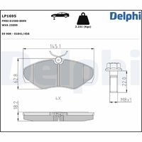 DELPHI LP1695 - Juego de pastillas de freno