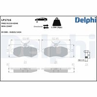 DELPHI LP1716 - Juego de pastillas de freno