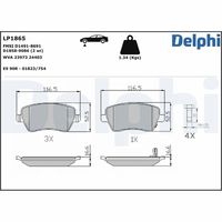 DELPHI LP1865 - Juego de pastilla, freno de estacionamiento de disco