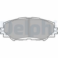 DELPHI LP2002 - Lado de montaje: Eje trasero<br>Espesor [mm]: 14,4<br>Longitud [mm]: 98,6<br>Ancho [mm]: 42,6<br>Contacto avisador de desgaste: con avisador acústico de desgaste<br>Pastilla de freno: con borde biselado<br>Sistema de frenos: Akebono<br>Número de WVA: 24610<br>Número de WVA: 24611<br>Número de WVA: 24612<br>