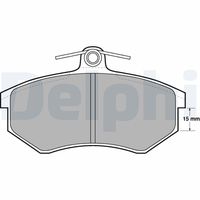 DELPHI LP429 - Lado de montaje: Eje delantero<br>año construcción hasta: 07/1995<br>Código FMSI: D206-7126 D280-7209<br>Homologación: E1 90R-01881/513<br>Número de WVA: 20887 20888<br>Sistema de frenos: Kelsey Hayes<br>Artículo complementario / información complementaria 2: sin chapa antichirridos<br>Artículo complementario/Información complementaria: sin accesorios<br>Material del forro de fricción: Low-Metallic<br>Contacto avisador de desgaste: no preparado para indicador de desgaste<br>Ancho 1 [mm]: 137,7<br>Ancho 2 [mm]: 137,7<br>Altura 1 [mm]: 48,8<br>Altura 2 [mm]: 48,2<br>Espesor/grosor 1 [mm]: 19,5<br>Espesor/grosor 2 [mm]: 19<br>