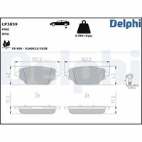 DELPHI LP2152 - Juego de pastillas de freno