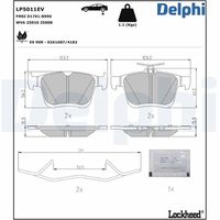 DELPHI LP2490 - Juego de pastillas de freno