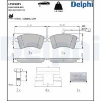 DELPHI LP2504 - Juego de pastillas de freno