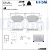 DELPHI LP2505 - Juego de pastillas de freno