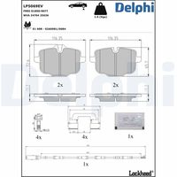 DELPHI LP2162 - Juego de pastillas de freno