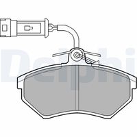 DELPHI LP884 - Lado de montaje: Eje delantero<br>año construcción desde: 01/1990<br>Tipo de disco de frenos: ventilado<br>Código FMSI: D227-7177 D684-7177<br>Homologación: E1 90R-01881/545<br>Número de WVA: 20168<br>Sistema de frenos: TRW<br>Artículo complementario / información complementaria 2: Chapa antichirridos<br>Artículo complementario/Información complementaria: con accesorios<br>Material del forro de fricción: Low-Metallic<br>Contacto avisador de desgaste: no preparado para indicador de desgaste<br>Ancho 1 [mm]: 118,9<br>Ancho 2 [mm]: 118,9<br>Altura 1 [mm]: 69<br>Altura 2 [mm]: 69<br>Espesor/grosor 1 [mm]: 19,1<br>Espesor/grosor 2 [mm]: 19,1<br>