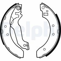 DELPHI LS1249 - Lado de montaje: Eje trasero<br>Dinámica de frenado / conducción: para vehículos con ABS<br>Diámetro del cilindro del pistón [mm]: 22,2<br>Artículo complementario/Información complementaria: con cilindro de freno de rueda<br>Artículo complementario/Información complementaria: con accesorios<br>Tipo de montaje: premontado<br>Sistema de frenos: Lucas<br>Diámetro interior de tambor de freno [mm]: 203<br>Ancho [mm]: 38<br>Diámetro del pistón [mm]: 22,2<br>