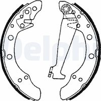 DELPHI LS1625 - Lado de montaje: Eje trasero<br>Dinámica de frenado / conducción: para vehículos sin ABS<br>Sistema de frenos: Ate<br>Diámetro del cilindro del pistón [mm]: 17,5<br>Artículo complementario/Información complementaria: con cilindro de freno de rueda<br>Artículo complementario/Información complementaria: con accesorios<br>Tipo de montaje: premontado<br>Sistema de frenos: ATE (Teves)<br>Diámetro interior de tambor de freno [mm]: 200<br>Ancho [mm]: 40<br>Diámetro del pistón [mm]: 17,5<br>