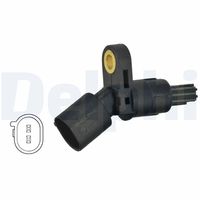 DELPHI SS20000 - Lado de montaje: Eje delantero, derecha<br>Tipo de sensor: sensor pasivo<br>Cantidad de polos ocupados: 2<br>