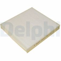 DELPHI TSP0325059 - Equipamiento de vehículo: para vehículos sin aire acondicionado<br>Tipo de filtro: Filtro antipolen<br>Longitud [mm]: 212<br>Ancho [mm]: 211<br>Altura [mm]: 30<br>