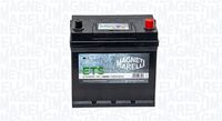 MAGNETI MARELLI ETS45ER - Tensión [V]: 12<br>Batería: sin mantenimiento<br>Capacidad de la batería [Ah]: 45<br>Corriente de arranque en frío, EN [A]: 300<br>DIN / ISO: E02<br>Longitud [mm]: 218<br>Ancho [mm]: 135<br>Altura [mm]: 225<br>Esquema de bornes: DX<br>Talón de sujeción: B01<br>Batería: con asas<br>Tipo de polos terminales: STD<br>Batería: sin indicación de nivel<br>