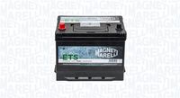 MAGNETI MARELLI ETS70JL - Tensión [V]: 12<br>Batería: sin mantenimiento<br>Capacidad de la batería [Ah]: 70<br>Corriente de arranque en frío, EN [A]: 560<br>DIN / ISO: D26<br>Longitud [mm]: 270<br>Ancho [mm]: 173<br>Altura [mm]: 225<br>Esquema de bornes: SX<br>Talón de sujeción: B3/B6<br>Batería: con asas<br>Tipo de polos terminales: STD<br>Batería: sin indicación de nivel<br>