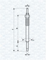 LUCAS LP113 - Tipo de bujías: Calentador metálico<br>Tipo de bujías: Bujía de calentamiento de espiga<br>Longitud [mm]: 134<br>Profundidad de montaje [mm]: 30<br>Diámetro [mm]: 5<br>Ancho de llave: 12<br>Tensión [V]: 11<br>