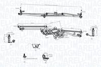 MAGNETI MARELLI TGT752LM - Varillaje de limpiaparabrisas