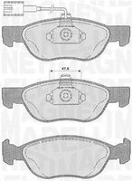 MAGNETI MARELLI PF0102 - Lado de montaje: Eje delantero<br>Contacto avisador de desgaste: con contacto avisador de desgaste<br>Sistema de frenos: ATE<br>Ancho [mm]: 151<br>Altura [mm]: 52<br>Espesor [mm]: 17<br>Número de indicadores de desgaste [por eje]: 1<br>Longitud contacto de aviso [mm]: 201<br>