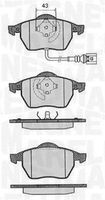 MAGNETI MARELLI PF0136 - Lado de montaje: Eje delantero<br>Sistema de frenos: ATE<br>Número de WVA: 21974<br>Longitud 1 [mm]: 146<br>Altura 1 [mm]: 54,7<br>Espesor/grosor 1 [mm]: 19,5<br>Contacto avisador de desgaste: con sensor de desgaste incorporado<br>Número de indicadores de desgaste [por eje]: 1<br>Longitud contacto de aviso [mm]: 155<br>