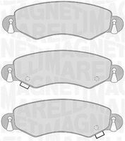 MAGNETI MARELLI PF0548 - Lado de montaje: Eje delantero<br>Sistema de frenos: BOSCH<br>Número de WVA: 23605<br>Longitud 1 [mm]: 130,9<br>Altura 1 [mm]: 44,3<br>Espesor/grosor 1 [mm]: 15,7<br>Contacto avisador de desgaste: con avisador acústico de desgaste<br>Número de indicadores de desgaste [por eje]: 1<br>