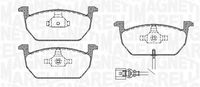 MAGNETI MARELLI PF0819 - Lado de montaje: Eje delantero<br>Sistema de frenos: TRW<br>Número de WVA: 25086<br>Longitud 1 [mm]: 160<br>Altura 1 [mm]: 64,5<br>Espesor/grosor 1 [mm]: 20,3<br>Contacto avisador de desgaste: con sensor de desgaste incorporado<br>Número de indicadores de desgaste [por eje]: 1<br>Longitud contacto de aviso [mm]: 170<br>