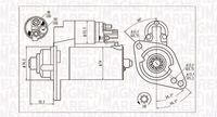 MAGNETI MARELLI MQS1293 - Código de motor: CUSA<br>Tensión [V]: 12<br>Potencia nominal [kW]: 1,8<br>Sentido de giro: Sentido de giro a la izquierda (antihorario)<br>Número de dientes: 11<br>