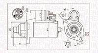 MAGNETI MARELLI MQS1323 - Potencia nominal [kW]: 2<br>Tensión [V]: 12<br>Diámetro de brida [mm]: 76<br>Número de dientes: 11<br>Número de dientes: 12<br>Pinza: Pin "50" Plug<br>ID del modelo de conector: 0156<br>Cantidad de agujeros de fijación: 2<br>peso neto [kg]: 3,3<br>