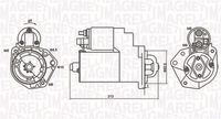 MAGNETI MARELLI MQS880 - Potencia nominal [kW]: 1,1<br>Tensión [V]: 12<br>Diámetro de brida [mm]: 82,5<br>Número de dientes: 9<br>Sentido de giro: Sentido de giro a la derecha (horario)<br>Pinza: M8<br>ID del modelo de conector: Plug<br>ID del modelo de conector: 0076<br>Cantidad de agujeros de fijación: 4<br>Cant. taladros roscados: 2<br>peso neto [kg]: 3,2<br>