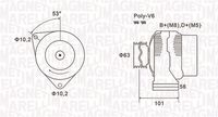 MAGNETI MARELLI MQA1152 - Alternador