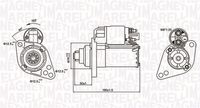 MAGNETI MARELLI MQS1294 - año construcción desde: 12/2010<br>Clase de caja de cambios: Caja automática, 7 marchas<br>Potencia nominal [kW]: 1,2<br>Tensión [V]: 12<br>Diámetro de brida [mm]: 76<br>Número de dientes: 11<br>Sentido de giro: Sentido de giro a la izquierda (antihorario)<br>Pinza: Pin "50" Plug<br>ID del modelo de conector: 0156<br>Cantidad de agujeros de fijación: 2<br>peso neto [kg]: 2,9<br>