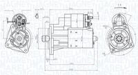 MAGNETI MARELLI MQS297 - año construcción desde: 12/1988<br>Potencia nominal [kW]: 1<br>Tensión [V]: 12<br>Diámetro de brida [mm]: 82<br>Número de dientes: 9<br>Sentido de giro: Sentido de giro a la derecha (horario)<br>Pinza: M8<br>ID del modelo de conector: Plug<br>Cantidad de agujeros de fijación: 2<br>Cant. taladros roscados: 2<br>peso neto [kg]: 4,2<br>