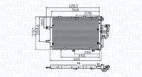 MAGNETI MARELLI BC891 - Artículo complementario / información complementaria 2: con secador<br>Material: Aluminio<br>Longitud de red [mm]: 588<br>Ancho de red [mm]: 381<br>Profundidad de red [mm]: 16<br>Agente frigorífico: R 134 a<br>para OE N°: 13114011<br>