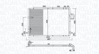 MAGNETI MARELLI BC979 - Agente frigorífico: R 134 a<br>Malla radiador: 605 x 420 x 20 mm<br>