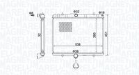 MAGNETI MARELLI BM1518 - Diámetro de salida 1 [mm]: 42<br>Calidad: ALTERNATIVO<br>Diámetro de entrada 1 [mm]: 32<br>Tipo radiador: Aletas refrigeración soldadas<br>Técnica conexión: Conexi�n r�pida<br>Restricción de fabricante: BEHR<br>Profundidad de red [mm]: 26<br>Longitud de red [mm]: 380<br>Ancho de red [mm]: 538<br>Material: Aluminio<br>Material: Plástico<br>