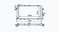 MAGNETI MARELLI BM1534 - Longitud de red [mm]: 600<br>Ancho de red [mm]: 369<br>Profundidad de red [mm]: 26<br>Material aletas refrigeradoras: Aluminio<br>Material depósitos de agua (radiador): Plástico<br>Tipo radiador: Aletas refrigeración unidas mecánicamente<br>