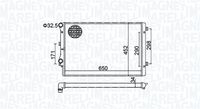 MAGNETI MARELLI BM1578 - Longitud de red [mm]: 650<br>Ancho de red [mm]: 415<br>Profundidad de red [mm]: 31<br>Material aletas refrigeradoras: Aluminio<br>Material depósitos de agua (radiador): Plástico<br>Tipo radiador: Aletas refrigeración unidas mecánicamente<br>