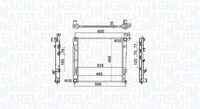 MAGNETI MARELLI BM1605 - Diámetro de salida 1 [mm]: 35<br>Calidad: ALTERNATIVO<br>Diámetro de entrada 1 [mm]: 35<br>Tipo radiador: Aletas refrigeración soldadas<br>Restricción de fabricante: DOOWON<br>Profundidad de red [mm]: 16<br>Longitud de red [mm]: 485<br>Ancho de red [mm]: 484<br>Material: Aluminio<br>Material: Plástico<br>