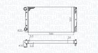 MAGNETI MARELLI BM172 - año construcción hasta: 06/2003<br>Código de motor: 188 A3.000<br>Equipamiento de vehículo: para vehículos sin aire acondicionado<br>Clase de caja de cambios: Caja de cambios manual, 5 marchas<br>Profundidad de red [mm]: 34<br>Ancho de red [mm]: 322<br>Longitud de red [mm]: 580<br>Tipo radiador: Aletas refrigeración unidas mecánicamente<br>