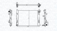 MAGNETI MARELLI BM1821 - Código de motor: K4M 842<br>Clase de caja de cambios: Caja de cambios manual<br>Longitud de red [mm]: 511<br>Ancho de red [mm]: 408<br>Profundidad de red [mm]: 26<br>Tipo radiador: Aletas refrigeración soldadas<br>