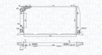 MAGNETI MARELLI BM1887 - Diámetro de salida 1 [mm]: 32<br>Calidad: ALTERNATIVO<br>Diámetro de entrada 1 [mm]: 32<br>Tipo radiador: Aletas refrigeración unidas mecánicamente<br>Profundidad de red [mm]: 32<br>Longitud de red [mm]: 590<br>Ancho de red [mm]: 322<br>Material: Cobre<br>Material: Plástico<br>