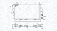 MAGNETI MARELLI BM1897 - Diámetro de salida 1 [mm]: 30<br>Calidad: Premium<br>Diámetro de entrada 1 [mm]: 30<br>Tipo radiador: Aletas refrigeración unidas mecánicamente<br>Profundidad de red [mm]: 32<br>Longitud de red [mm]: 482<br>Ancho de red [mm]: 285<br>Material: Aluminio<br>Material: Plástico<br>