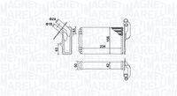 MAGNETI MARELLI BR405 - Artículo complementario / información complementaria 2: sin conducto<br>Longitud de red [mm]: 234<br>Ancho de red [mm]: 158<br>Profundidad de red [mm]: 49<br>Material depósitos de agua (radiador): Plástico<br>Material aletas refrigeradoras: Aluminio<br>Tipo radiador: Aletas refrigeración unidas mecánicamente<br>