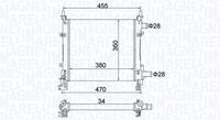 MAGNETI MARELLI BM1619 - Radiador, refrigeración del motor