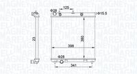 MAGNETI MARELLI BM1537 - Longitud de red [mm]: 780<br>Ancho de red [mm]: 369<br>Profundidad de red [mm]: 23<br>Calefacción / Refrigeración: para vehículos con radiador de alto rendimiento<br>Material aletas refrigeradoras: Aluminio<br>Material depósitos de agua (radiador): Plástico<br>Tipo radiador: Aletas refrigeración unidas mecánicamente<br>