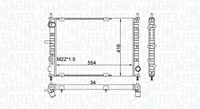 MAGNETI MARELLI BM1543 - Radiador, refrigeración del motor