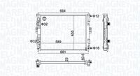 MAGNETI MARELLI BM1606 - Radiador, refrigeración del motor