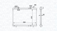 MAGNETI MARELLI BM1639 - Radiador, refrigeración del motor