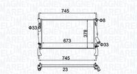 MAGNETI MARELLI BM1739 - Código de motor: CYRA<br>Equipamiento de vehículo: para vehículos con climatizador<br>Clase de caja de cambios: Caja de cambios manual<br>Ancho de red [mm]: 378<br>Profundidad de red [mm]: 23<br>Longitud de red [mm]: 770<br>Tipo radiador: Aletas refrigeración unidas mecánicamente<br>